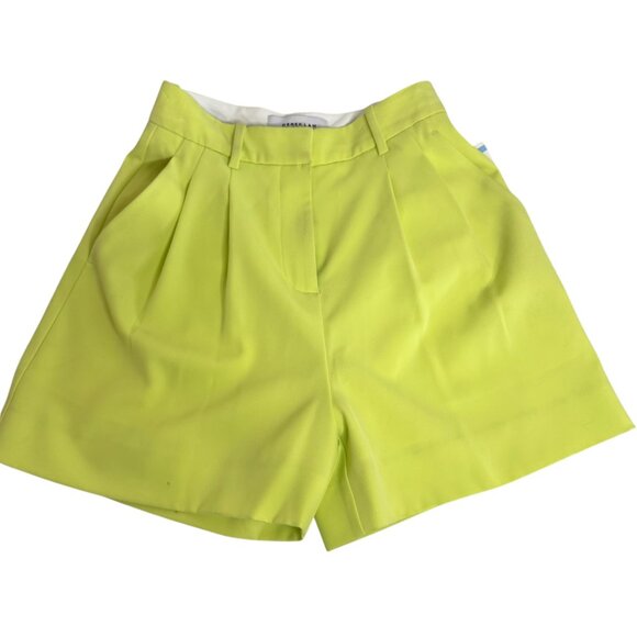 Derek Lam 10 Crosby Neon Chartreuse Pleated Shorts NWTSize 00